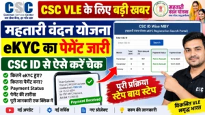 Read more about the article CSC VLE eKYC Payment 2026: महतारी वंदन योजना eKYC पेमेंट जारी, CSC ID से ऐसे करें चेक